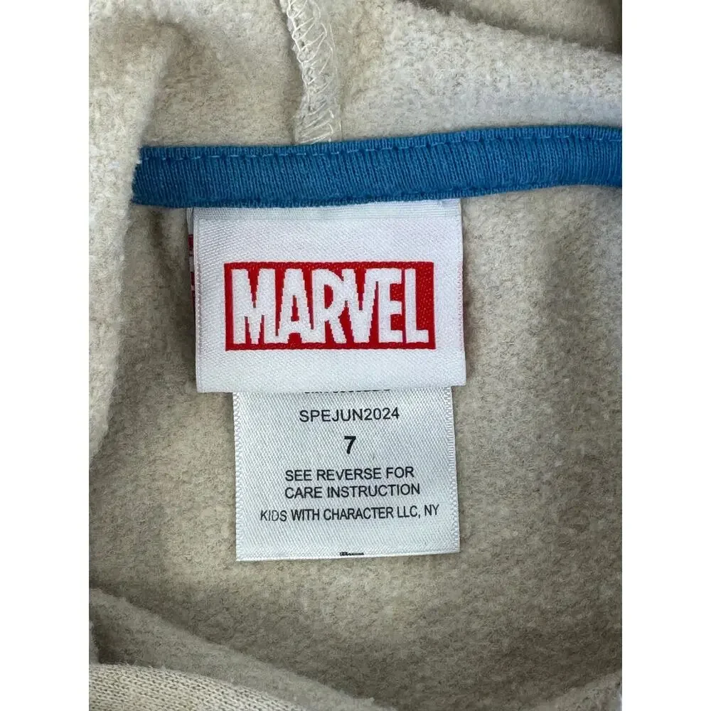 Marvel Spider-Man Hoodie Size 7 Pullover Gray Hoodie